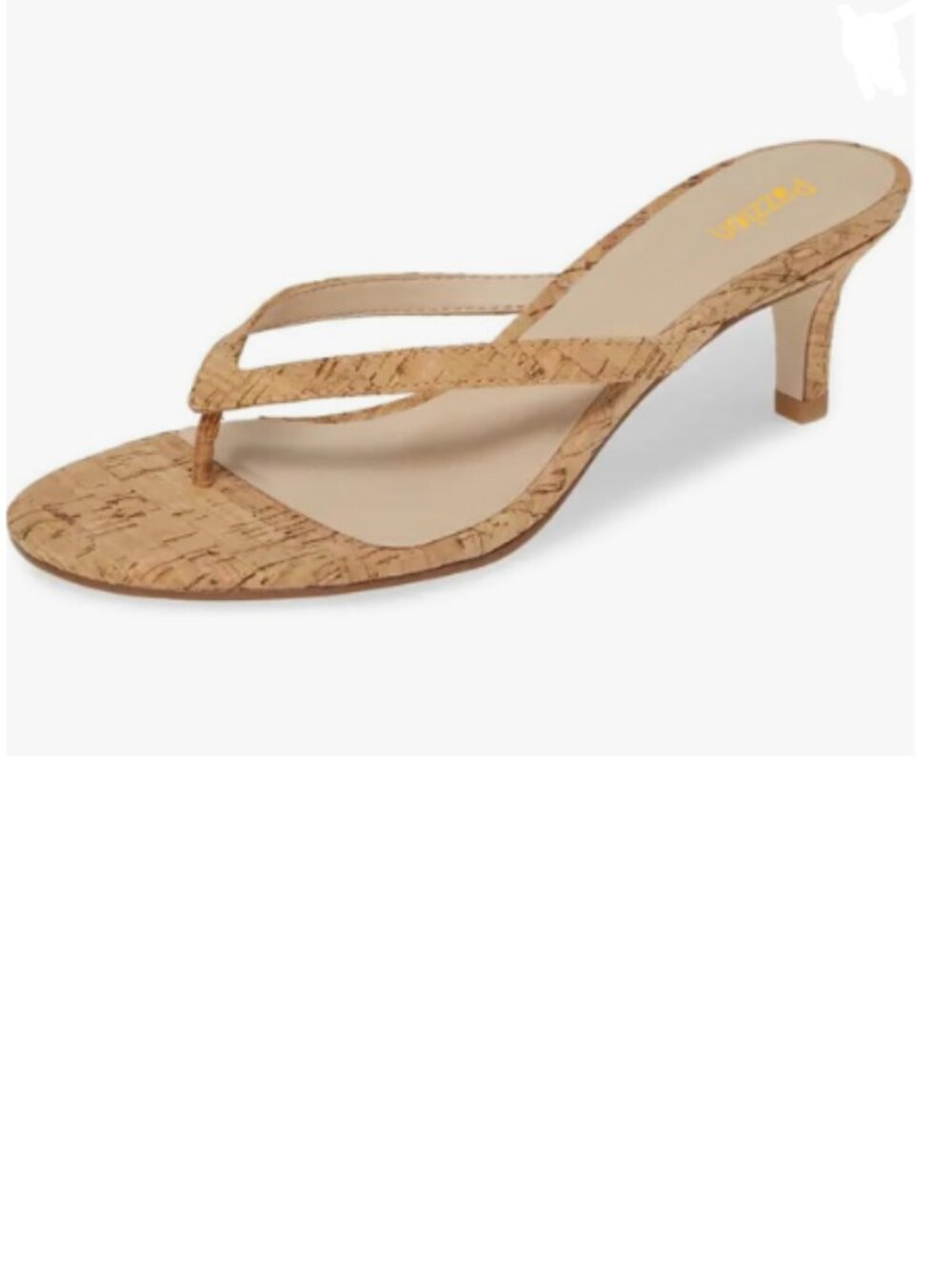 Pazzion Natural Cork Flip Flops Open Toe Low Heels Thong Sandals Casual Shoe